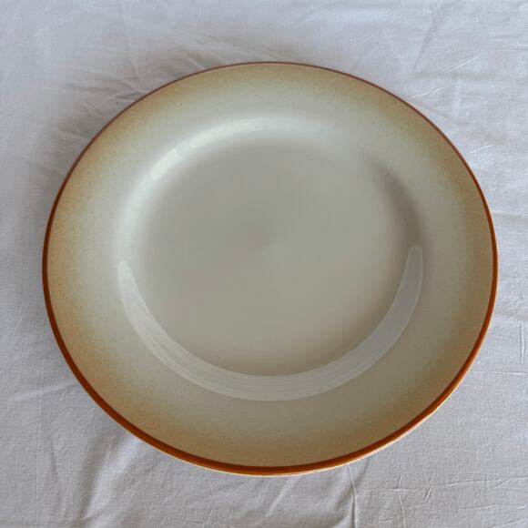 Jackson Dinner Plate Restaurantware Ambre Orange to Brown Rim 9.75" - Picture 2 of 7